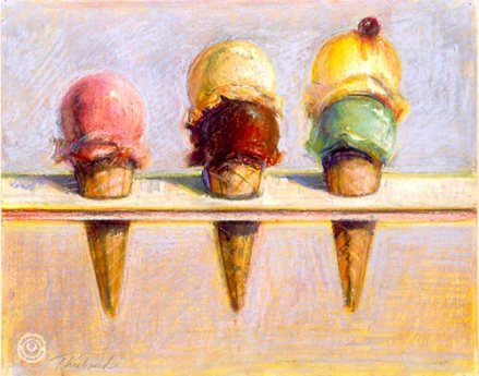 Three-Ice-Cream-Cones-Thiebaud